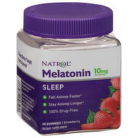 Natrol Melatonin, Sleep, 10 mg, Gummies, Strawberry - 60 Each 