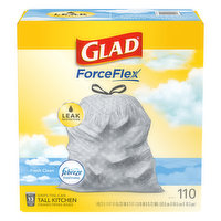 Glad Kitchen Bags, Tall, Drawstring, Fresh Clean, 13 Gallon - 110 Each