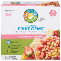 Full Circle Market Fruit Gems, Frozen, Strawberry Banana - 4 Each 