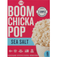 Angie's Boomchickapop Microwave Popcorn, Sea Salt - 6 Each 