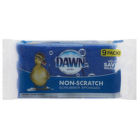 Dawn Scrubber Sponges, Non-Scratch, 9 Pack - 9 Each 