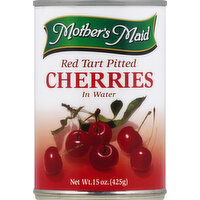 Mothers Maid Cherries, Red Tart Pitted, In Water - 15 Ounce 