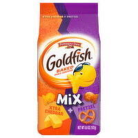 Goldfish Baked Snack Crackers, Xtra Cheddar + Pretzel, Mix