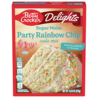 Betty Crocker Cake Mix, Party Rainbow Chip, Delights - 13.25 Ounce 