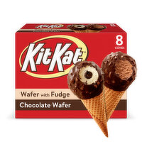 Kit Kat Frozen Dairy Dessert Cones, Wafer with Fudge/Chocolate Wafer