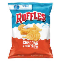 Ruffles Potato Chips, Cheddar & Sour Cream Flavored - 2.625 Ounce 