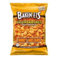 Baken-Ets Fried Pork Skins, Honey Mustard Flavored - 4 Ounce 