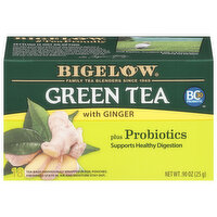 Bigelow Green Tea, Ginger, Plus Probiotics, Tea Bags - 18 Each 