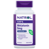 Natrol Sleep, Melatonin, 5mg, Time Release, Tablets - 100 Each 