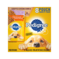 Pedigree Chopped Ground Dinner, Variety Pack - 8 Each 