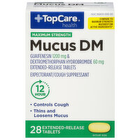 TopCare Mucus DM, Maximum Strength, Extended-Release Tablets - 28 Each 