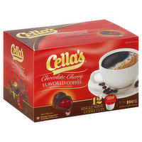 Cella's Coffee, Chocolate Cherry Flavored, Single Serve Coffee Cups - 12 Each 