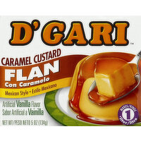 D'Gari Flan, Caramel Custard - 5 Ounce 