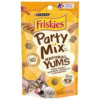 Friskies Natural Cat Treats, Party Mix Natural Yums With Real Chicken & Vitamins, Minerals & Nutrients - 2.1 Ounce