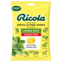 Ricola Oral Drops, Sugar Free, Lemon Mint, Family Size