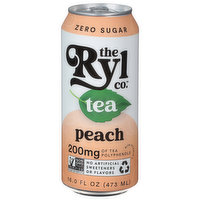 The Ryl Co. Tea, Zero Sugar, Peach - 16 Fluid ounce