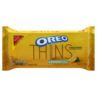 Oreo Sandwich Cookies, Lemon Creme Flavor, Thin & Crispy, Family Size - 13.1 Ounce