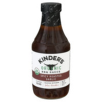 Kinder's BBQ Sauce, Organic, Spicy Roasted Garlic - 20 Ounce 