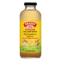 Bragg Apple Cider Vinegar, Organic, Ginger Lemon Honey, Prebiotic - 16 Ounce 