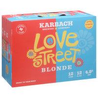 Karbach Brewing Company Beer, Love Street, Blonde - 12 Each 