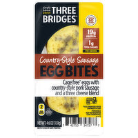 Three Bridges Egg Bites, Country-Style Sausage - 2 Each 