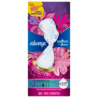 Always Pads, Flexi-Wings, Extra Heavy Flow, Light, Clean Scent, Size 3 - 22 Each 