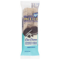 Helados Mexico Ice Cream Bar, Premium, Cookies & Cream - 3.75 Fluid ounce 