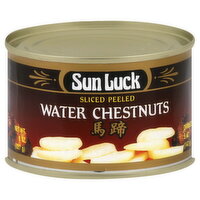 Sun Luck Water Chestnuts, Sliced Peeled - 8 Ounce 