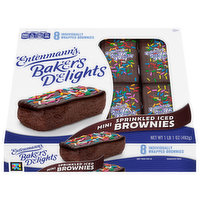 Entenmann's Brownie, Sprinkled, Iced, Mini - 8 Each