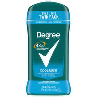 Degree Antiperspirant Deodorant, Cool Rush, Twin Pack