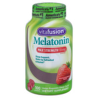 Vitafusion Melatonin, Max Strength, 10 mg, Gummies, Natural Strawberry Flavor - 100 Each 