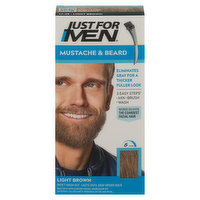 Just For Men Facial Hair Color Kit, Multiple Application, Light Brown, Mustache & Beard - 1 Each