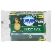 Dawn Ultra Scrubber Sponges, Heavy Duty, 6 Pack - 6 Each 