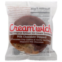 Cream'Wich Ice Cream Sandwich, Milk Chocolate Dipped