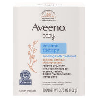 Aveeno Baby Soothing Bath Treatment, Eczema Therapy - 5 Each 