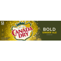 Canada Dry Soda, Ginger Ale, Bold, 12 Pack