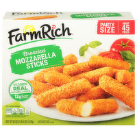 Farm Rich Mozzarella Sticks, Breaded, Party Size - 52 Ounce 