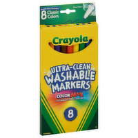 Crayola Washable Markers, Ultra-Clean, Classic Colors - 8 Each 