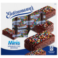 Entenmann's Brownie, Sprinkled Iced, Minis - 8 Each