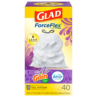 Glad Drawstring Bags, Tall Kitchen, Lavender Scent, 13 Gallon - 40 Each 