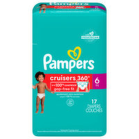 Pampers Diapers, Cruisers 360 Fit, 6 (35+ lb), Jumbo Pack