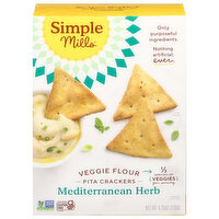 Simple Mills Pita Crackers, Veggie Flour, Mediterranean Herb