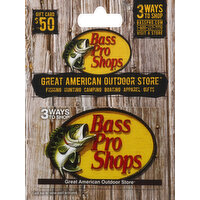 Bass Pro Shops Gift Card, $50