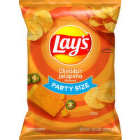 Lay's Potato Chips, Cheddar Jalapeno Flavored, Party Size