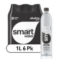 Smartwater Alkaline Water, 9+ pH - 6 Each 