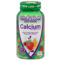 Vitafusion Gummy Vitamins, Calcium, Fruit Flavors - 100 Each 