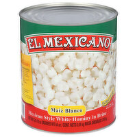 El Mexicano White Hominy, in Brine, Mexican Style - 3.01 Kilogram 