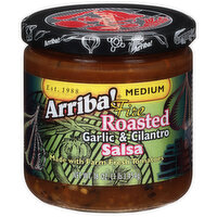 Arriba! Salsa, Garlic & Cilantro, Fire Roasted, Medium - 16 Ounce