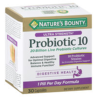 Nature's Bounty Probiotic 10, Ultra Strength, Capsules - 30 Each 