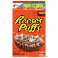 Reese's Puffs Corn Puffs, Sweet & Crunchy, Family Size